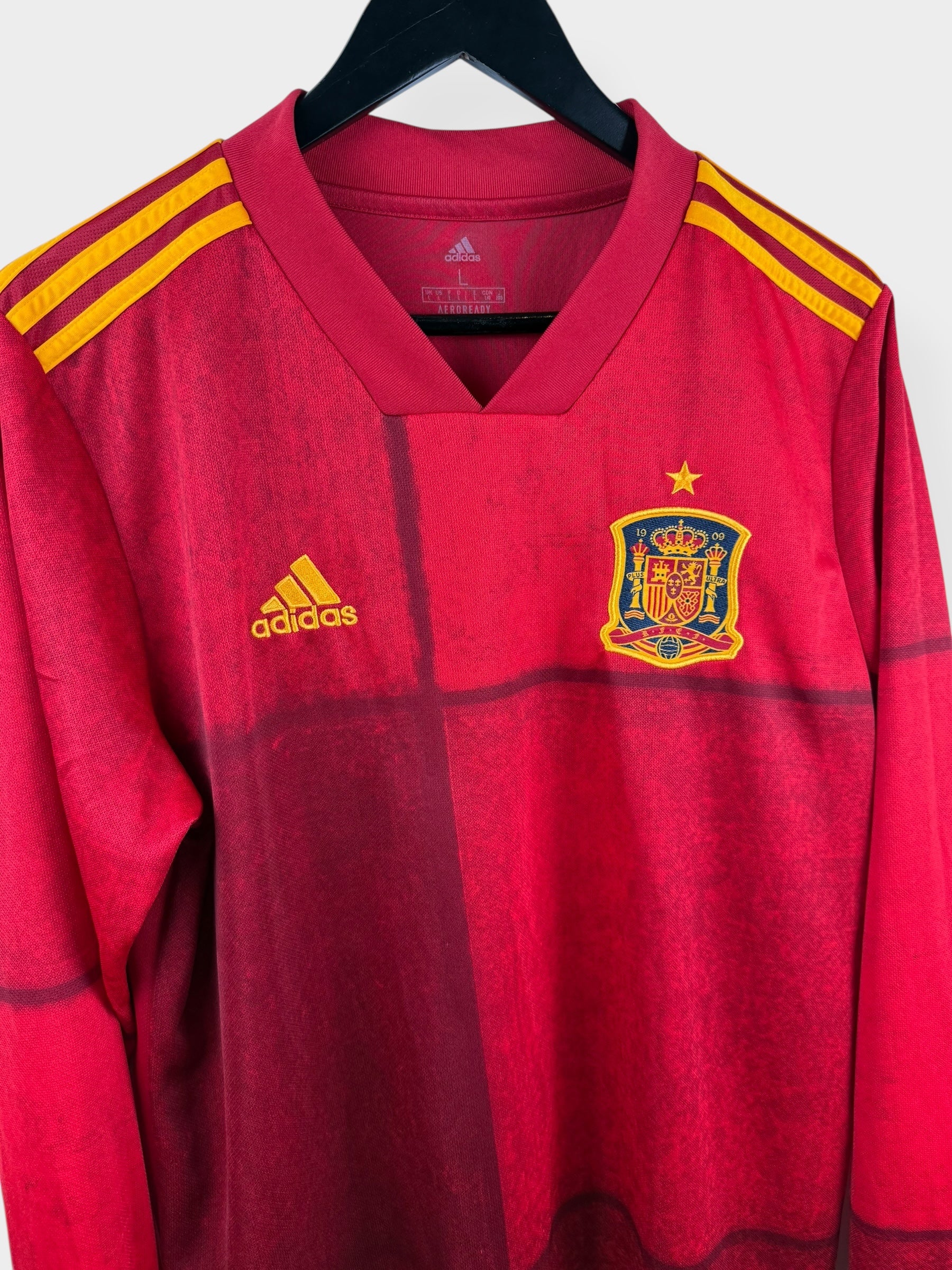 2020-21 SPAIN HOME SHIRT L LS - Image 3