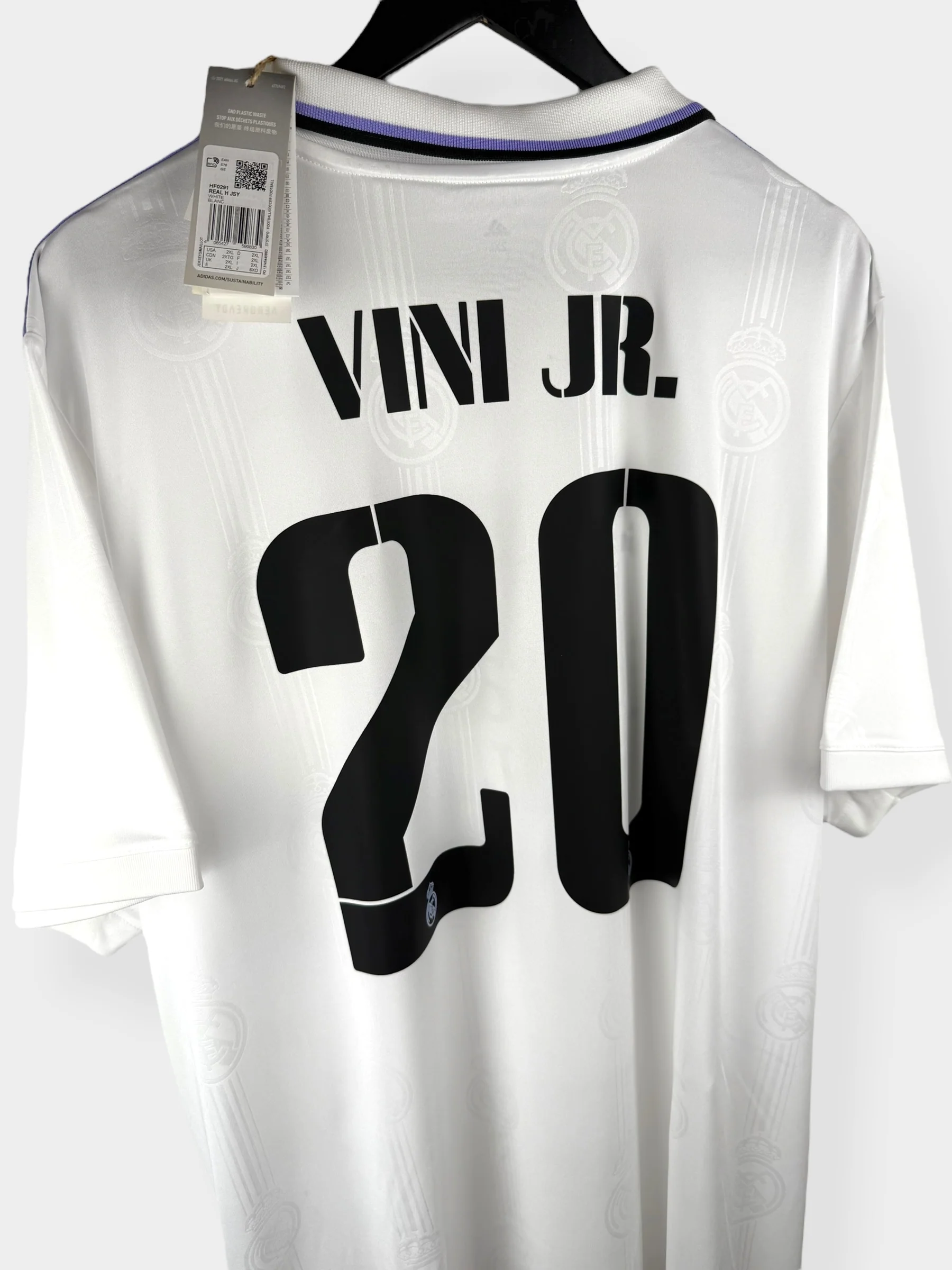 2022-23 REAL MADRID HOME SHIRT VINI JR. #20 XXL - Image 3